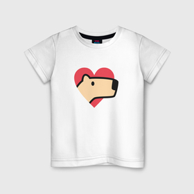 Детская футболка хлопок с принтом Люблю капибару , 100% хлопок | круглый вырез горловины, полуприлегающий силуэт, длина до линии бедер | Тематика изображения на принте: 