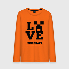 Мужской лонгслив хлопок с принтом Minecraft love classic , 100% хлопок |  | 