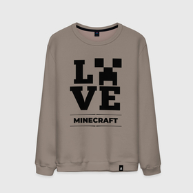 Мужской свитшот хлопок с принтом Minecraft love classic в Тюмени, 100% хлопок |  | Тематика изображения на принте: 
