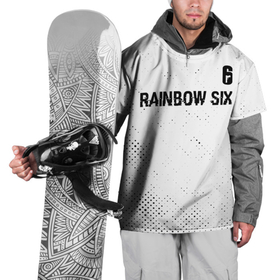 Накидка на куртку 3D с принтом Rainbow Six glitch на светлом фоне: символ сверху в Петрозаводске, 100% полиэстер |  | 