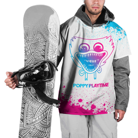 Накидка на куртку 3D с принтом Poppy Playtime neon gradient style в Тюмени, 100% полиэстер |  | Тематика изображения на принте: 