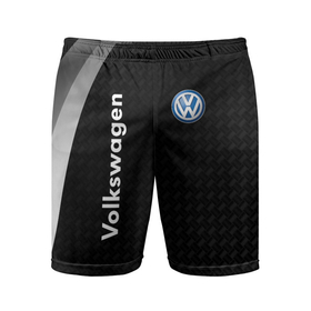 Мужские шорты спортивные с принтом Volkswagen карбон ,  |  | 