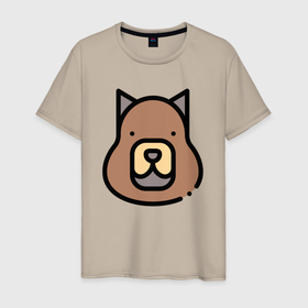 Мужская футболка хлопок с принтом Прекрасная капибара в Белгороде, 100% хлопок | прямой крой, круглый вырез горловины, длина до линии бедер, слегка спущенное плечо. | abst | animal | capybara | meme | memes | surrealism | sweethuman | sweethumen | абстракция | арт | графика | животное | искусство | капибара | мем | мемы | разноцветный | сюрреализм | узоры | цвета