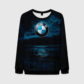 Мужской свитшот 3D с принтом BMW marine theme в Санкт-Петербурге, 100% полиэстер с мягким внутренним слоем | круглый вырез горловины, мягкая резинка на манжетах и поясе, свободная посадка по фигуре | bmw | автомобили | бмв | марки авто | море