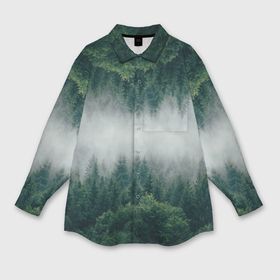 Мужская рубашка oversize 3D с принтом Зеркальный туманный лес в Тюмени,  |  | Тематика изображения на принте: forest | mirror | misty | дерево | деревья | зеркало | зеркальный | лес | природа | туман | туманный