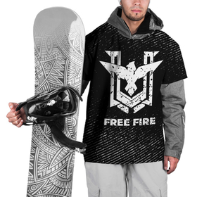 Накидка на куртку 3D с принтом Free Fire с потертостями на темном фоне в Петрозаводске, 100% полиэстер |  | 