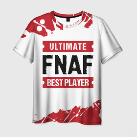 Мужская футболка 3D с принтом FNAF: Best Player Ultimate в Петрозаводске, 100% полиэфир | прямой крой, круглый вырез горловины, длина до линии бедер | 