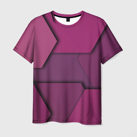Мужская футболка 3D с принтом Геометрические фигуры в движении в Белгороде, 100% полиэфир | прямой крой, круглый вырез горловины, длина до линии бедер | 3d | 3д | геометрия | иллюзия | многоугольники | оптическая | фигуры | эффект