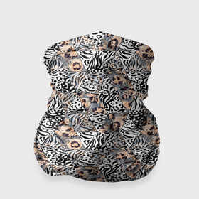 Бандана-труба 3D с принтом Тигрово леопардовый геометрический в Екатеринбурге, 100% полиэстер, ткань с особыми свойствами — Activecool | плотность 150‒180 г/м2; хорошо тянется, но сохраняет форму | abstract | animal print | b | geometric | leopard | spotted | striped | tiger | tiger leopard | triangles | абстрактный | бежевый | геометрический | животный принт | леопардовый | модный | полосатый | пятнистый | серый | тигрово леопардовый