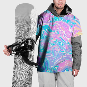 Накидка на куртку 3D с принтом Liquid holographic waves в Санкт-Петербурге, 100% полиэстер |  | Тематика изображения на принте: 