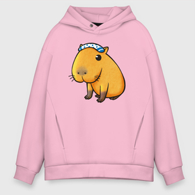Мужское худи Oversize хлопок с принтом Домашняя капибара в Петрозаводске, френч-терри — 70% хлопок, 30% полиэстер. Мягкий теплый начес внутри —100% хлопок | боковые карманы, эластичные манжеты и нижняя кромка, капюшон на магнитной кнопке | Тематика изображения на принте: animal | capybara | meme | memes | sweethuman | sweethumen | абстракция | арт | графика | животное | искусство | капибара | мем | мемы | разноцветный | сюрреализм | узоры | цвета