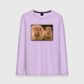 Мужской лонгслив хлопок с принтом Два друга капибары на портрете в Тюмени, 100% хлопок |  | animal | capybara | meme | memes | sweethuman | sweethumen | абстракция | арт | графика | животное | искусство | капибара | мем | мемы | разноцветный | сюрреализм | узоры | цвета