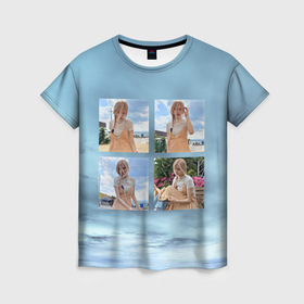 Женская футболка 3D с принтом ROSE COLLAGE в Санкт-Петербурге, 100% полиэфир ( синтетическое хлопкоподобное полотно) | прямой крой, круглый вырез горловины, длина до линии бедер | 