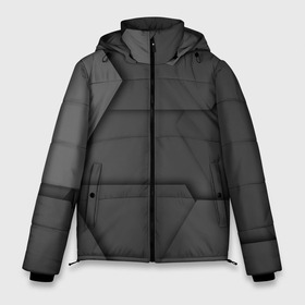 Мужская зимняя куртка 3D с принтом Черные геометрические фигуры в трехмерном пространстве , верх — 100% полиэстер; подкладка — 100% полиэстер; утеплитель — 100% полиэстер | длина ниже бедра, свободный силуэт Оверсайз. Есть воротник-стойка, отстегивающийся капюшон и ветрозащитная планка. 

Боковые карманы с листочкой на кнопках и внутренний карман на молнии. | Тематика изображения на принте: 3д | геометрия | пространство | трехмерное | фигуры