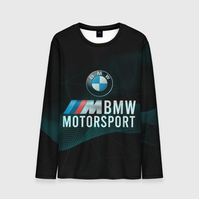 Мужской лонгслив 3D с принтом BMW Motosport theam в Новосибирске, 100% полиэстер | длинные рукава, круглый вырез горловины, полуприлегающий силуэт | Тематика изображения на принте: bmw | bmw motosport | автомобили | бмв | бмв мотоспорт