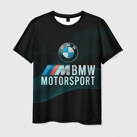 Мужская футболка 3D с принтом BMW Motosport theam в Курске, 100% полиэфир | прямой крой, круглый вырез горловины, длина до линии бедер | bmw | bmw motosport | автомобили | бмв | бмв мотоспорт