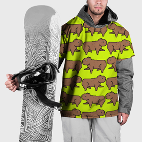 Накидка на куртку 3D с принтом Капибара Пикси в Кировске, 100% полиэстер |  | Тематика изображения на принте: 3d | pixel | капибара | пиксель