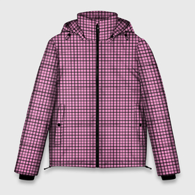 Мужская зимняя куртка 3D с принтом Мелкая черно розовая клетка , верх — 100% полиэстер; подкладка — 100% полиэстер; утеплитель — 100% полиэстер | длина ниже бедра, свободный силуэт Оверсайз. Есть воротник-стойка, отстегивающийся капюшон и ветрозащитная планка. 

Боковые карманы с листочкой на кнопках и внутренний карман на молнии. | 