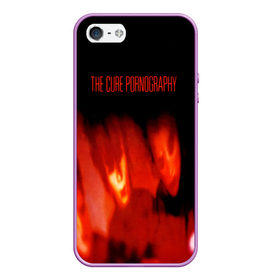Чехол для iPhone 5/5S матовый с принтом Pornography   The Cure в Новосибирске, Силикон | Область печати: задняя сторона чехла, без боковых панелей | 