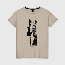 Женская футболка хлопок с принтом Ожидание встречи , 100% хлопок | прямой крой, круглый вырез горловины, длина до линии бедер, слегка спущенное плечо | женщина | любовь | поэзия | романтика | свидание