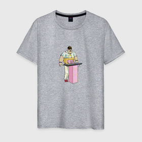 Мужская футболка хлопок с принтом На заре Крэнг в Кировске, 100% хлопок | прямой крой, круглый вырез горловины, длина до линии бедер, слегка спущенное плечо. | 