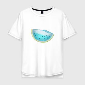 Мужская футболка хлопок Oversize с принтом Водяной арбуз в Курске, 100% хлопок | свободный крой, круглый ворот, “спинка” длиннее передней части | 