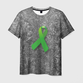 Мужская футболка 3D с принтом Символ надежды в Белгороде, 100% полиэфир | прямой крой, круглый вырез горловины, длина до линии бедер | активист | болезнь | будущее | весна | врач | жизнь | зеленая лента | исцеление | лента | ленточка | лес | медицина | надежда | победа | природа | символ | символ надежды | спасение | экодвижение