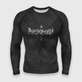 Мужской рашгард 3D с принтом Phasmophobia пентаграмма и крест на сером фоне в Санкт-Петербурге,  |  | phasmophobia | демоны | дух | испуг | крест | пентаграмма | привидение | призрак | серый | страшилка | ужастик | фазмофобия | хоррор