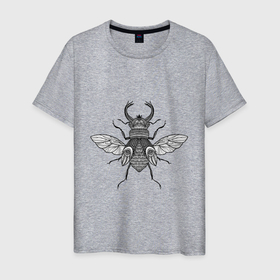 Мужская футболка хлопок с принтом The Cuckold Beetle в Курске, 100% хлопок | прямой крой, круглый вырез горловины, длина до линии бедер, слегка спущенное плечо. | 