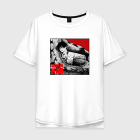 Мужская футболка хлопок Oversize с принтом Хирофуми Ёсида , 100% хлопок | свободный крой, круглый ворот, “спинка” длиннее передней части | anime | chainsaw man | hirofumi yoshida | аниме | анимэ | хирофуми ёсида | человек бензопила