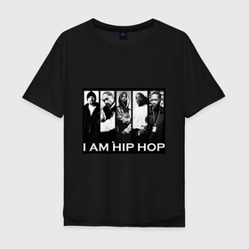 Мужская футболка хлопок Oversize с принтом Music rappers в Кировске, 100% хлопок | свободный крой, круглый ворот, “спинка” длиннее передней части | 
