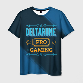 Мужская футболка 3D с принтом Игра Deltarune: pro gaming в Санкт-Петербурге, 100% полиэфир | прямой крой, круглый вырез горловины, длина до линии бедер | 