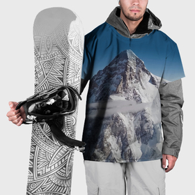 Накидка на куртку 3D с принтом Каракорум К2 Чогори   вторая по высоте в Новосибирске, 100% полиэстер |  | chogori | glacier | himalayas | karakorum | mountain | sky | snow | top | вершина | гималаи | гора | к2 | каракорум | ледник | небо | снег | чогори