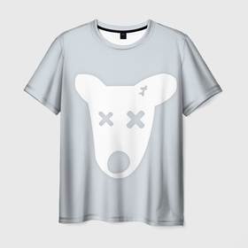 Мужская футболка 3D с принтом Собачка   Удалённая страница ВК в Курске, 100% полиэфир | прямой крой, круглый вырез горловины, длина до линии бедер | Тематика изображения на принте: 