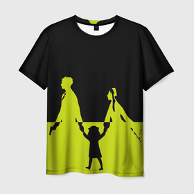 Мужская футболка 3D с принтом Семья шпиона | BlackYellow в Санкт-Петербурге, 100% полиэфир | прямой крой, круглый вырез горловины, длина до линии бедер | Тематика изображения на принте: 