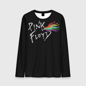 Мужской лонгслив 3D с принтом Pink Floyd с радугой , 100% полиэстер | длинные рукава, круглый вырез горловины, полуприлегающий силуэт | Тематика изображения на принте: 