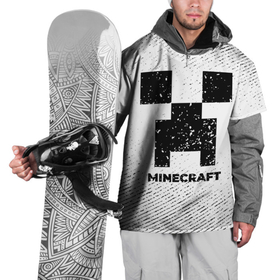 Накидка на куртку 3D с принтом Minecraft с потертостями на светлом фоне в Петрозаводске, 100% полиэстер |  | 