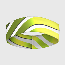 Повязка на голову 3D с принтом Оливковая желтая полоса диагональ с эффектом в Белгороде,  |  | абстракция | геометрия | диагональ | желтый | зеленый | оливковый | полоса