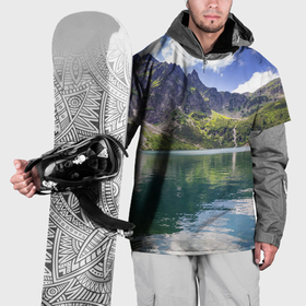 Накидка на куртку 3D с принтом Прозрачное горное озеро в Кировске, 100% полиэстер |  | clouds | forest | lake | mountains | nature | sky | stones | summer | горы | камни | лес | лето | небо | облака | озеро | природа