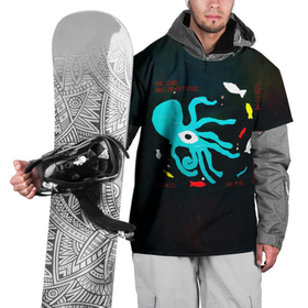 Накидка на куртку 3D с принтом Half an Octopuss   The Cure , 100% полиэстер |  | Тематика изображения на принте: 