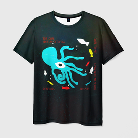 Мужская футболка 3D с принтом Half an Octopuss   The Cure в Екатеринбурге, 100% полиэфир | прямой крой, круглый вырез горловины, длина до линии бедер | 