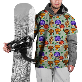 Накидка на куртку 3D с принтом Грибы Стардью. в Петрозаводске, 100% полиэстер |  | Тематика изображения на принте: 
