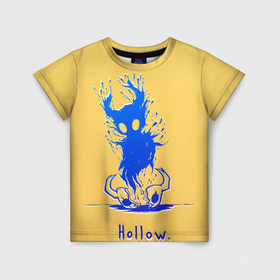 Детская футболка 3D с принтом Hollow | Рыцарь в синем градиенте | Hollow Knight в Курске, 100% гипоаллергенный полиэфир | прямой крой, круглый вырез горловины, длина до линии бедер, чуть спущенное плечо, ткань немного тянется | 
