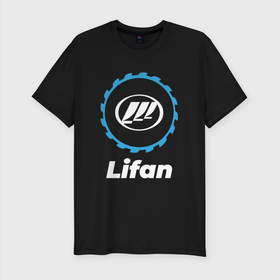 Мужская футболка хлопок Slim с принтом Lifan в стиле Top Gear в Курске, 92% хлопок, 8% лайкра | приталенный силуэт, круглый вырез ворота, длина до линии бедра, короткий рукав | 