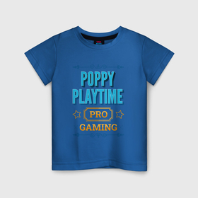 Детская футболка хлопок с принтом Игра Poppy Playtime pro gaming , 100% хлопок | круглый вырез горловины, полуприлегающий силуэт, длина до линии бедер | Тематика изображения на принте: 