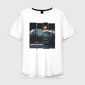 Мужская футболка хлопок Oversize с принтом Сибирское бездорожье в Тюмени, 100% хлопок | свободный крой, круглый ворот, “спинка” длиннее передней части | 
