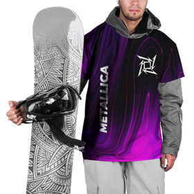 Накидка на куртку 3D с принтом Metallica violet plasma , 100% полиэстер |  | 