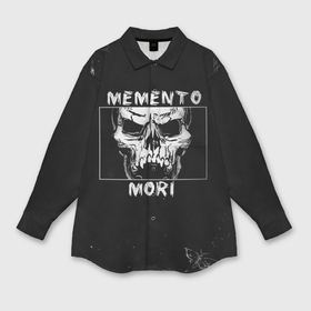 Мужская рубашка oversize 3D с принтом Skull   Memento mori в Курске,  |  | 