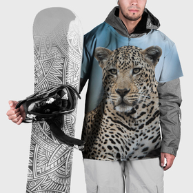 Накидка на куртку 3D с принтом Леопард африканский в Екатеринбурге, 100% полиэстер |  | 