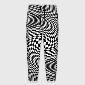 Мужские брюки 3D с принтом Гипнотическая спираль   оптическая иллюзия в Санкт-Петербурге, 100% полиэстер | манжеты по низу, эластичный пояс регулируется шнурком, по бокам два кармана без застежек, внутренняя часть кармана из мелкой сетки | 